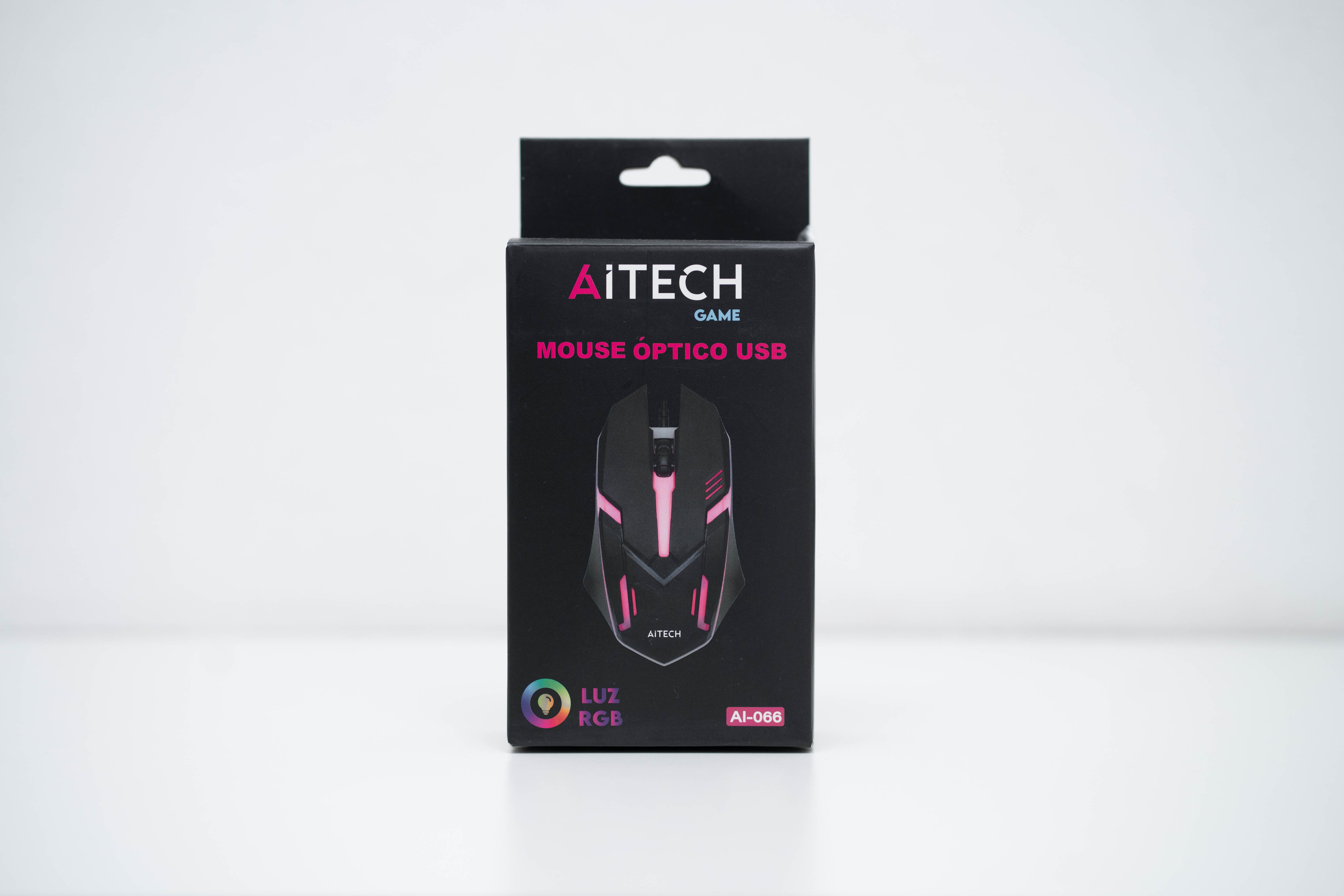 Mouse Aitech Gamer AI-066 Con Cable Luz RGB.