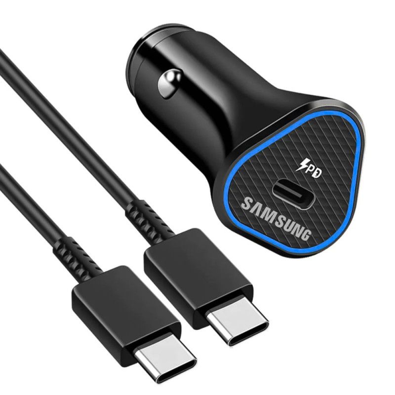 Fuente Samsung para auto USB con cable USB-C.