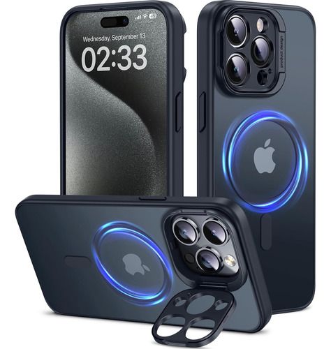 Funda Magnetica con protector de lentes + soporte de camara para iPhone.